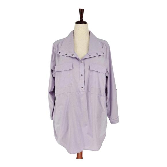 Tops - Duluth Trading Co Sol Survivor Shirt Jac Womens 2X Lavender Sun Protection